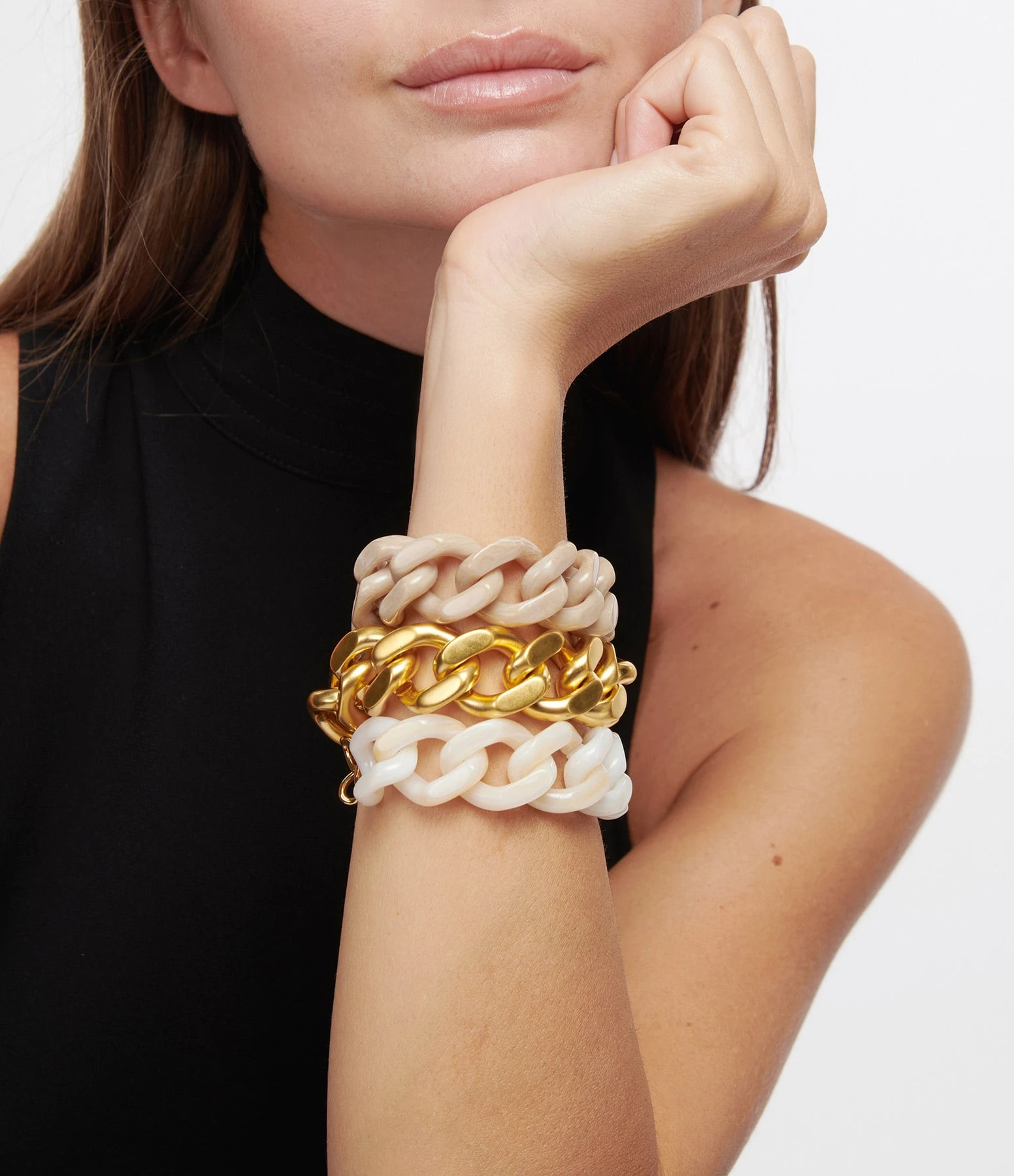 VANESSA BARONI Bracelet Flat Perle Marbré 2 VANESSA BARONI Bracelet Flat Perle Marbré – Image 2