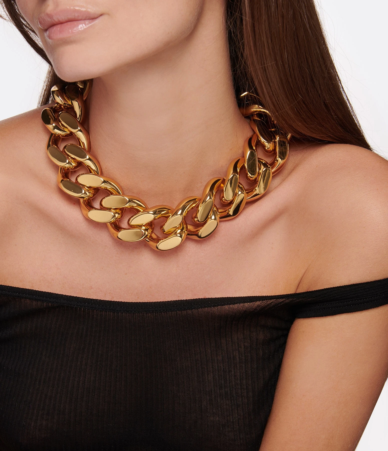 VANESSA BARONI Collier Big Flat Doré 2 VANESSA BARONI Collier Big Flat Doré – Image 2