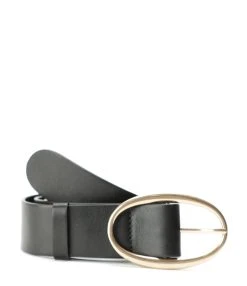 Vanessa Bruno Ceinture 35mm Cuir Végétal Noir