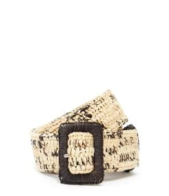 Vanessa Bruno Ceinture PM Raphia Sable Noir, Exclusivité Lulli