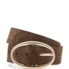 Vanessa Bruno Ceinture 35mm Cuir Suédé Chocolat