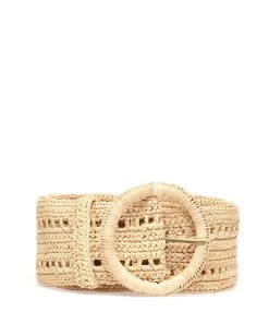 Vanessa Bruno Ceinture 65 MM Raphia Naturel