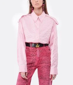 Zadig & Voltaire Ceinture ZV Initiale La Belt GM Cuir Noir -Shaker Jewels Magasin zadig look20211228 457